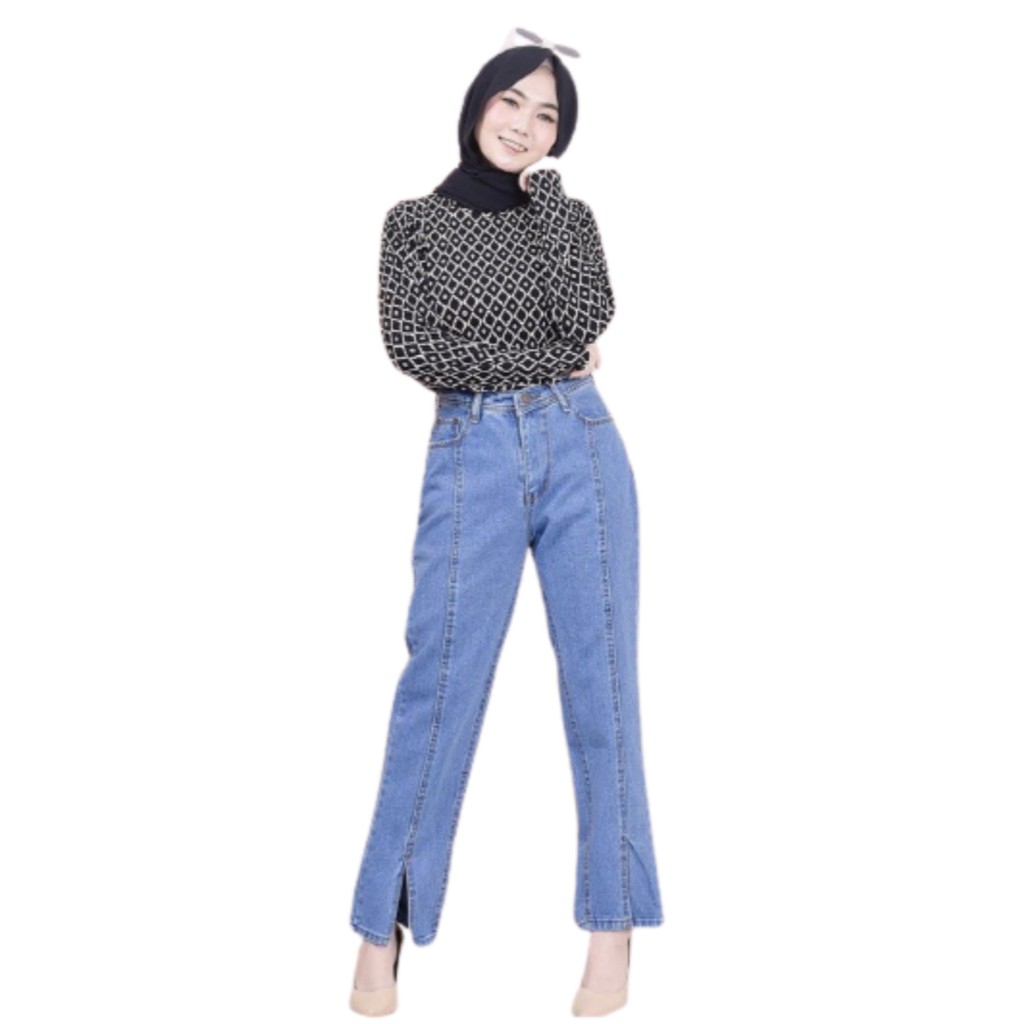 CELANA JEANS BOYFRIEND JEANS WANITA CEWEK CEWE KEKINIAN BOYFRIEND RAWIS BELAH BOY FRIEND SOBEK MURAH