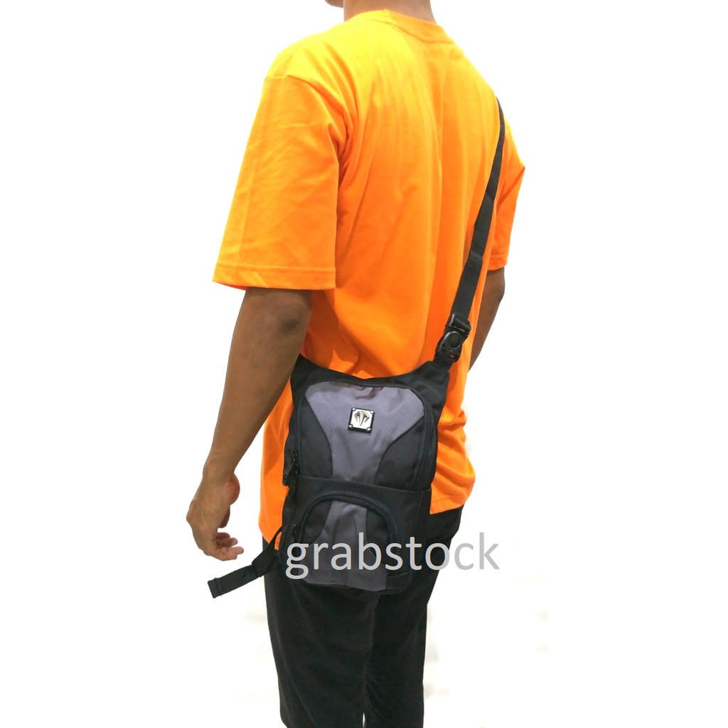 Tracker Tas Paha Selempang Hitam Kombinasi 408GC New Arrival