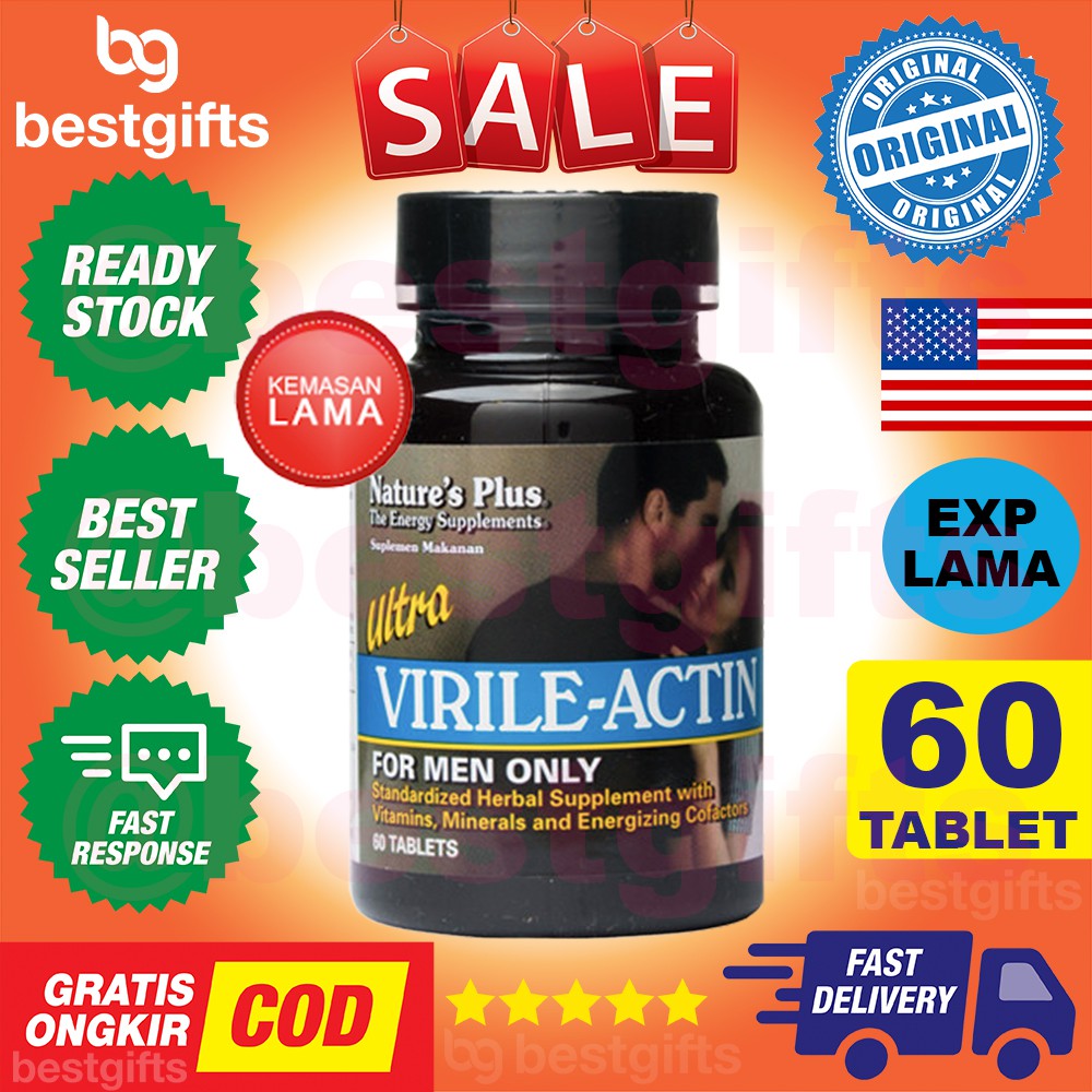 NATURE'S NATURES NATURE PLUS ULTRA VIRILE ACTIN STAMINA REPRODUKSI PRIA IMPOTENSI LAKI 60 TABLET