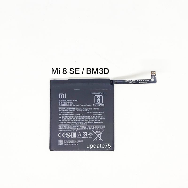 Baterai Xiaomi Mi 8 SE Mi8 SE BM3D Original