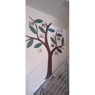 LMC 0016 - Wall Sticker Kayu / Wall Stiker Kayu / Wallstiker Pohon / Hiasan Dinding Kamar / Dekorasi Dinding Ruang Tamu / Walpaper Kayu 3d / Wall Sticker Pohon Musim Semi / Wallpaper Motif Daun / Ukiran Kayu Laser Cut / Frame Foto Family Tree / Dekorasi