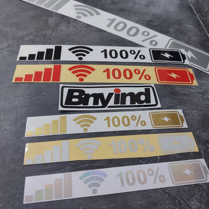 STICKER SINYAL HP WIFI BATERAI STICKER MOBIL MOTOR CUTTING