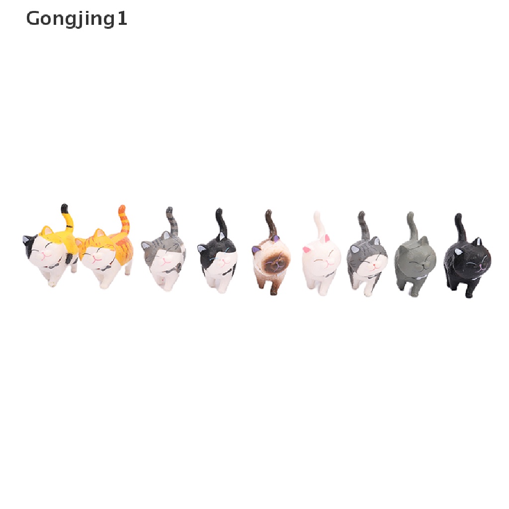 Gongjing1 1PC Mainan Action Figure Kucing Mini Bahan PVC Untuk Dekorasi