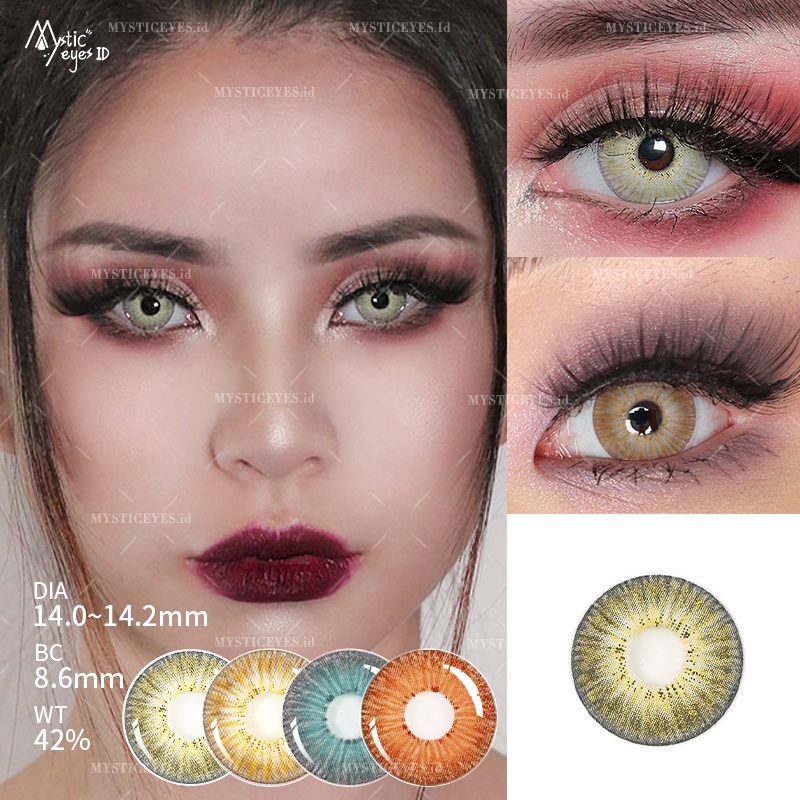 [✅COD] MYSTICEYES SOFTLENS NEW NEW YORK SERI Lensa Kontak Normal 14.0-14.2 MM