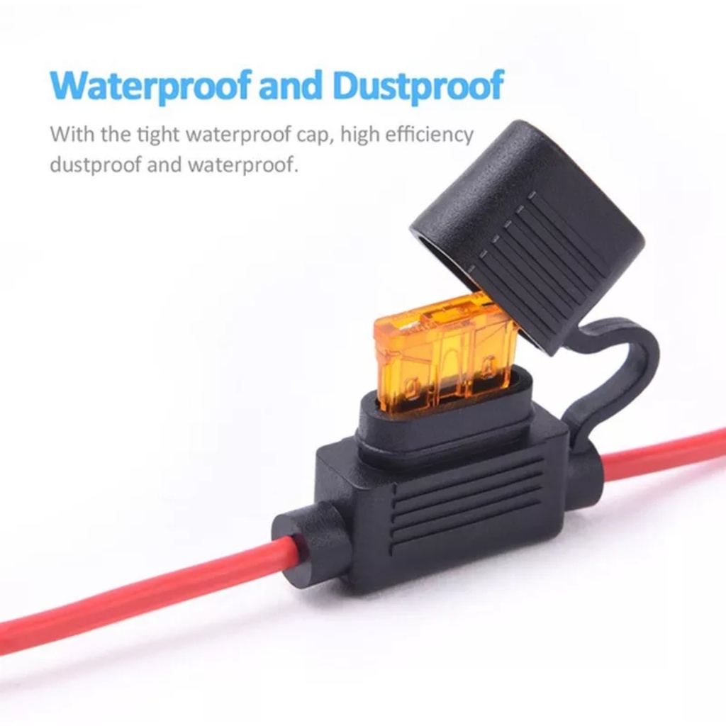 Fuse Holder / Rumah Sekering WATERPROOF 18 Awg Standard , Mini , Micro