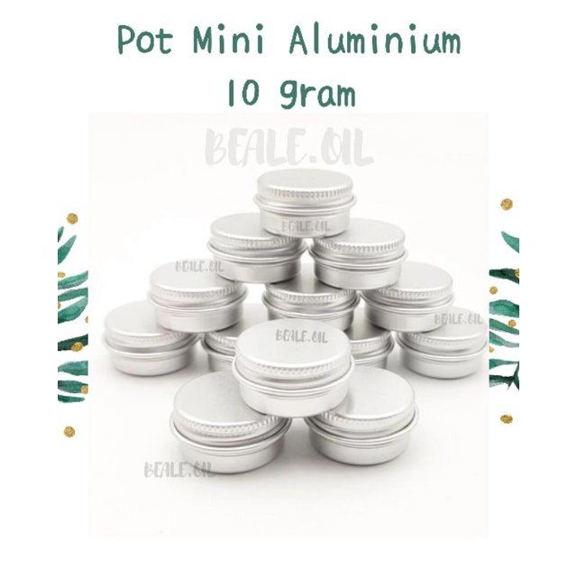 Pot Cream Mini Aluminium 10 gr Wadah Cream Lipbalm Lip Scrub Lip Balm pot aluminum mini pot krim cream aluminum alumunium aluminium