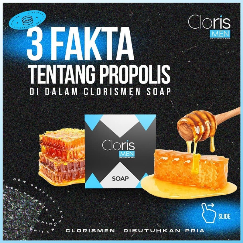 Cloris Men Soap 80 Gram Sabun Wajah Pria Clorismen Pembersih Muka Cowok Jerawat Komedo Bopeng C3