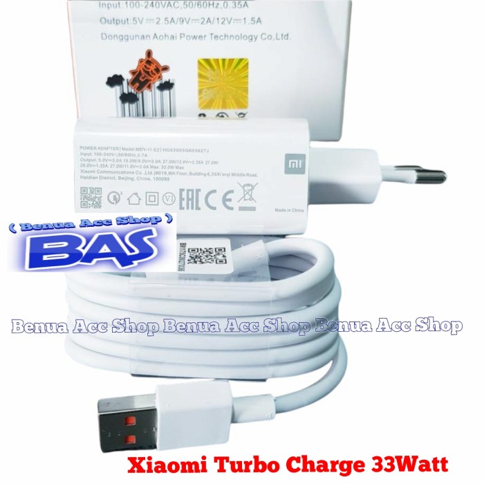 Charger Xiaomi Poco F3 Poco F2 Pro Turbo Charge 33W Type C