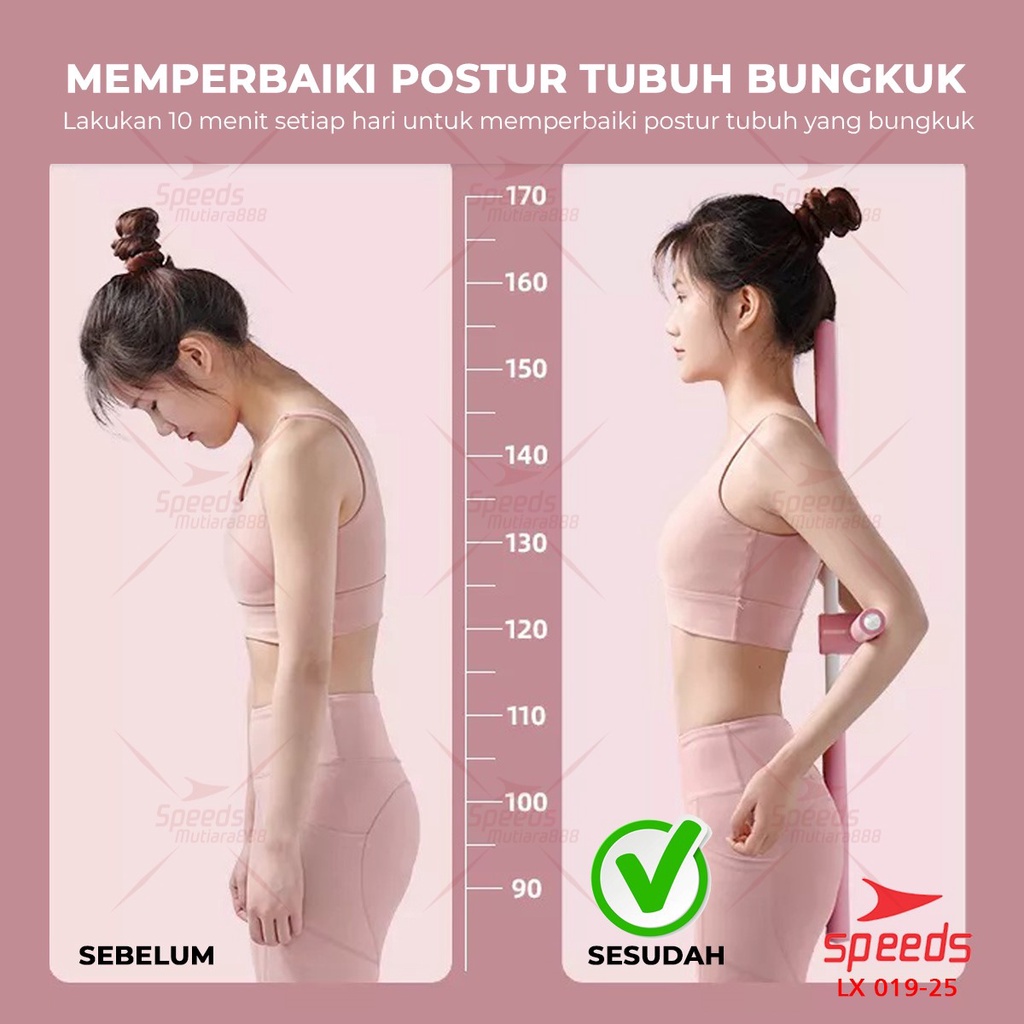 SPEEDS Tongkat Yoga Body Stick Streching Alat Penegak Punggung dan Dada 019-25-1