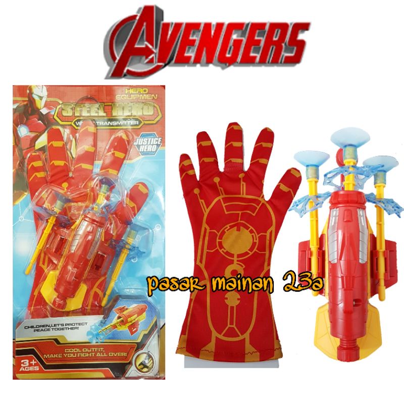 Mainan anak Sarung tangan Iron Man Dan senjata iron spiderman/sarung tangan Avengers