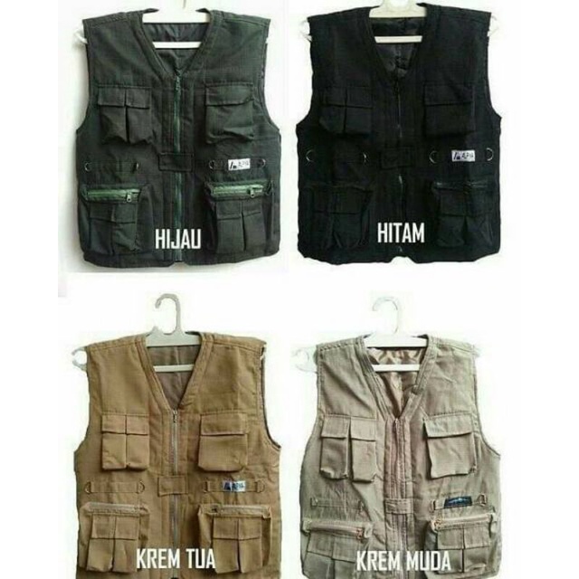 Jual Rompi Outdoor Tactical Rompi Pria Multi Fungsi Jaket Pria Banyak Saku Shopee Indonesia