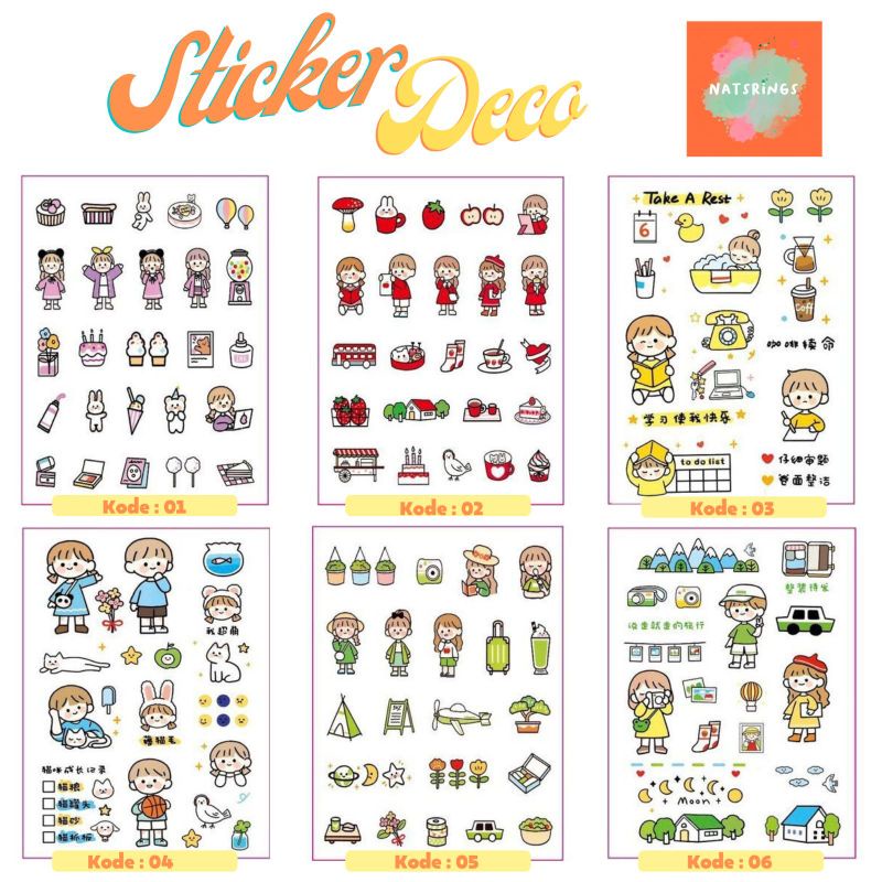 

Sticker Deco Aesthetic / Sticker Journal DIY Scrapbook