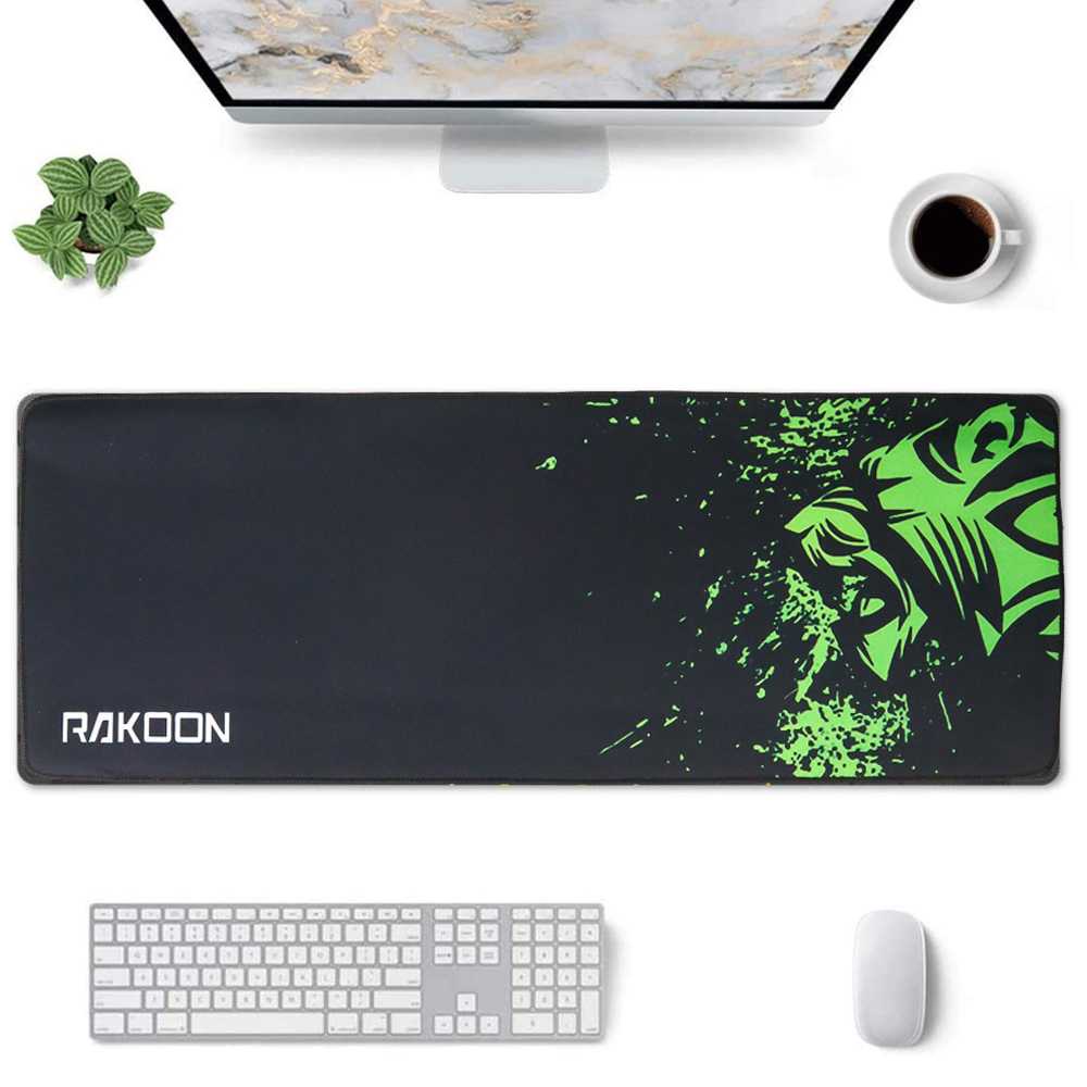 Mouse Pad Gaming XL Rakoon Matras Meja Ukuran 24 x 32 / 30 x 80 / 40 x 90 cm Bahan Soft, Anti Slip