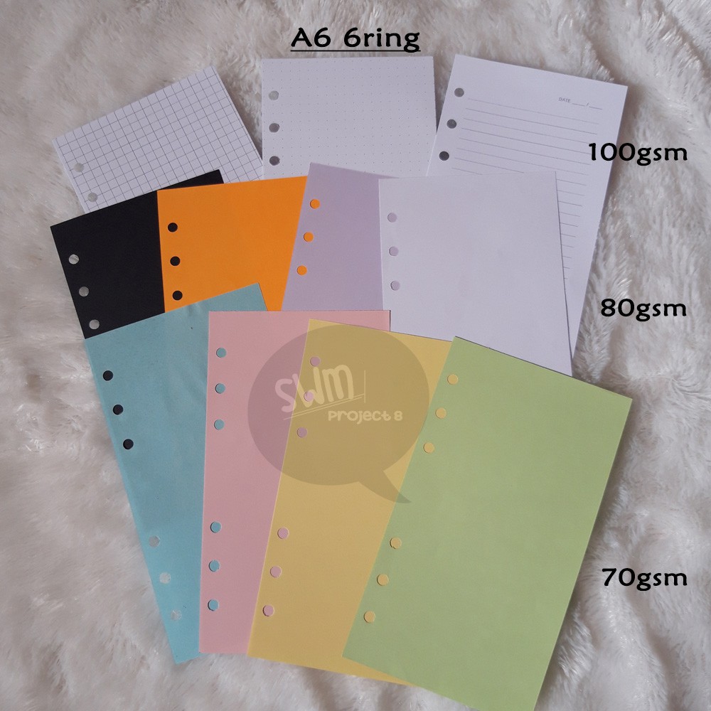 A6 6ring - isi binder refill loose leaf kertas file filler