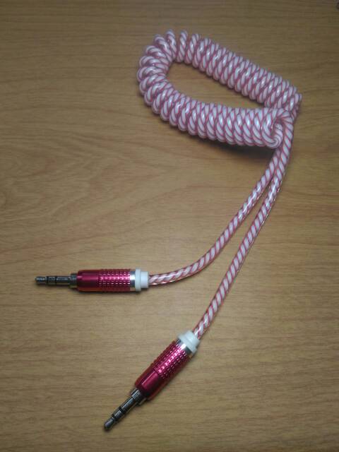 Kabel Audio 3,5 mm Model Spiral 1 Meter