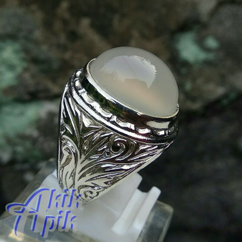 Cincin Batu Natural Chalcedony Batu Akik Anggur Asli Baturaja