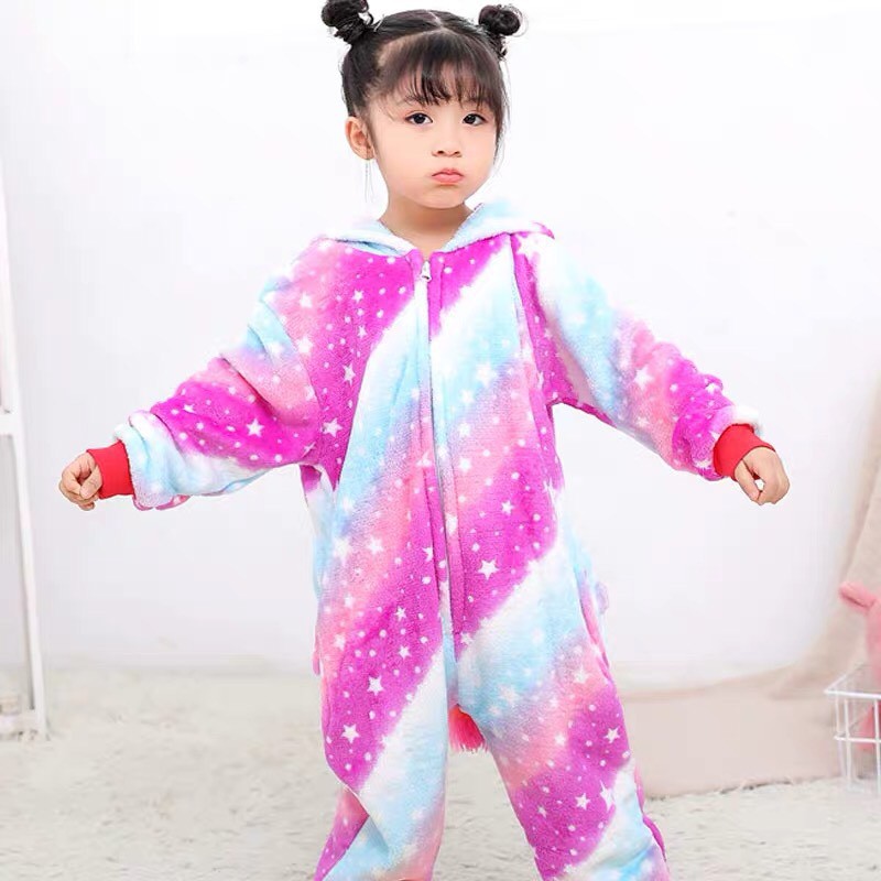 KOSTUM ONESIE UNICORN GALAXY PINK KUDA PONY ANAK PIYAMA COSPLAY PESTA