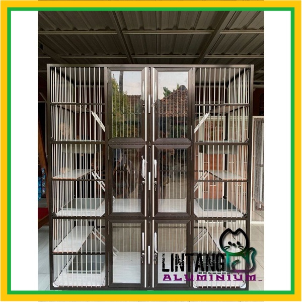 Kandang Kucing Aluminium Minimalis 6 kamar murah