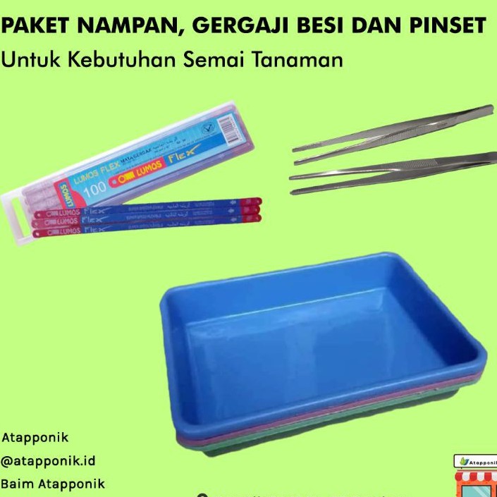 paket semai benih 1 (nampan, gergaji besi, pinset untuk semai benih)