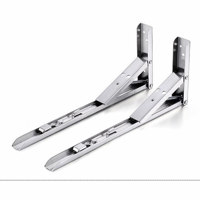 [TERLARIS 2PCS] Xida Bracket Engsel Siku Rak Meja Lipat Dinding Folding Steinless Steel 65Kg