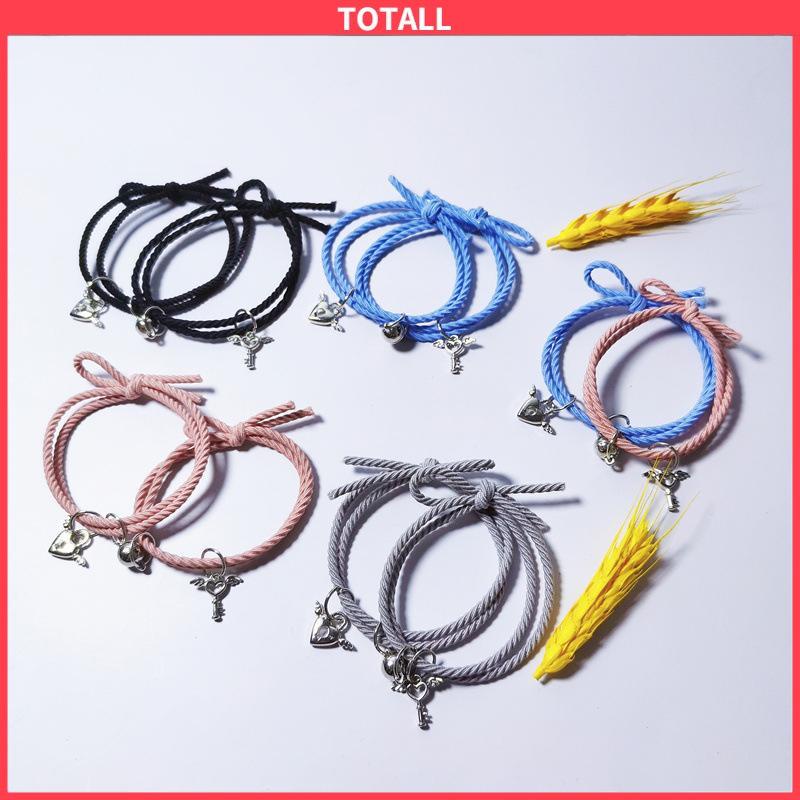 COD Sederhana Cinta Kunci Kunci Hisap Magnetik Beberapa Gelang Sepasang Karet Gelang Pacar Pacar Pacar Hadiah Headrope-Totall