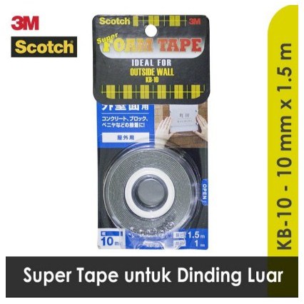 Double Tape 3M Super Strong Outside Wall Dinding Luar Scotch KB-10