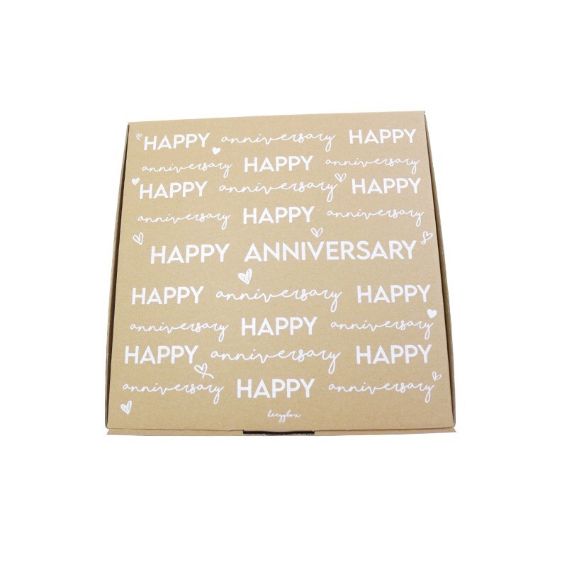 

happy anniversary box packaging corrugated untuk pasangan tercinta lsg order yaa