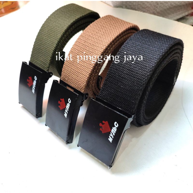 ikat pinggang peria katun gesper kmpri