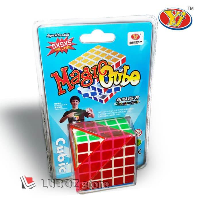 Rubik Kubus - Pelumas Rubik - Rubik Yongjun Rubik 5X5 White Base 5X5X5 Magic Cube - Ori Yong Jun 5X5