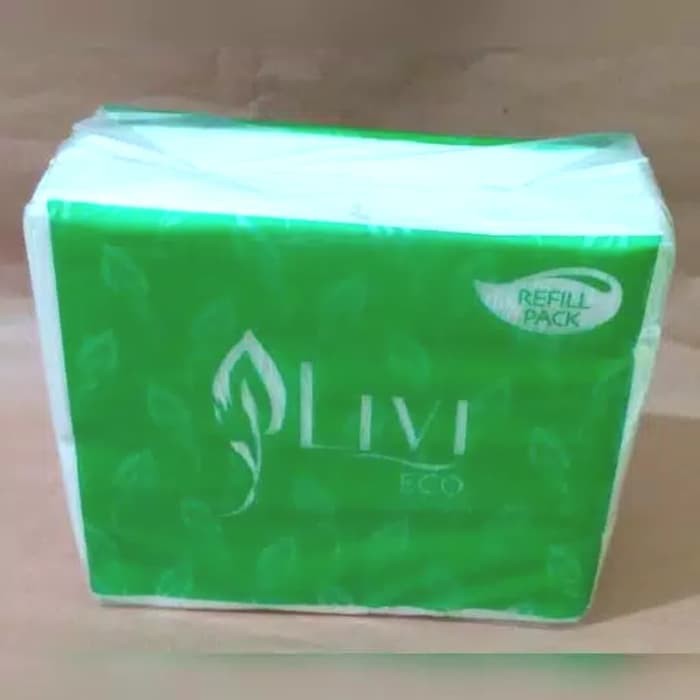 Hello Facial Tissue Livi Tissue Wajah 554gr 600s 600 sheet Refill Pack 2ply - 1 PCS