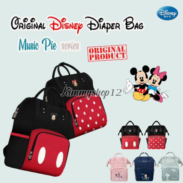 ORIGINAL DISNEY DIAPER BAG MUSIC PIE SERIES (TAS BAYI ORIGINAL DIAPER BAG DISNEY MULTIFUNGSI)