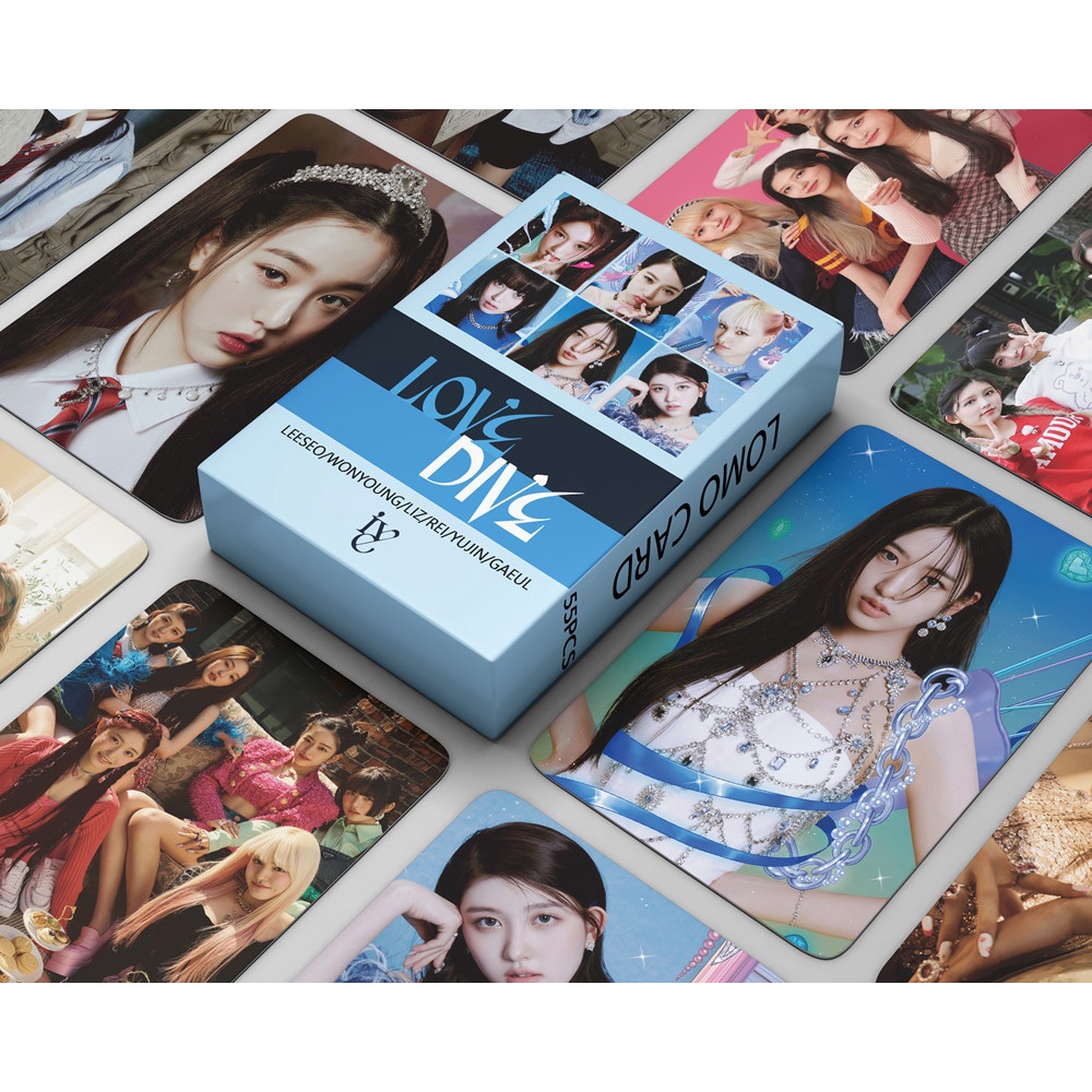 55pcs / Kotak Kartu Pos Lomo Album LOVE DIVE