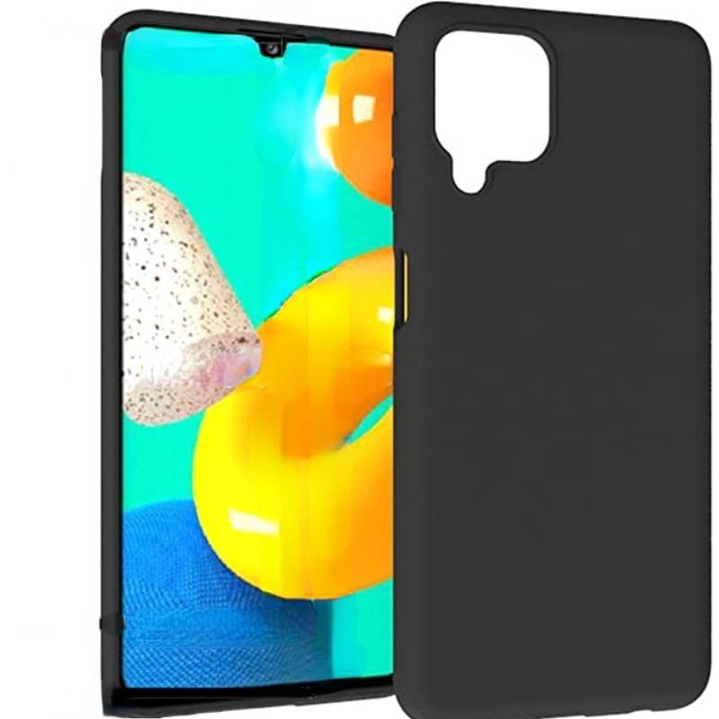 Soft Case Bahan Kulit Tpu Matte Warna Hitam Untuk Samsung Galaxy M32