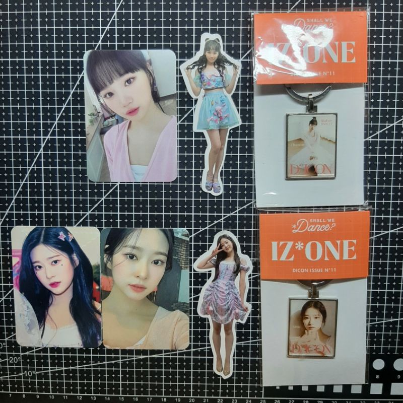 chaewon minju dicon deluxe member individual shall we dance izone iz*one photocard pc sticker keyrin
