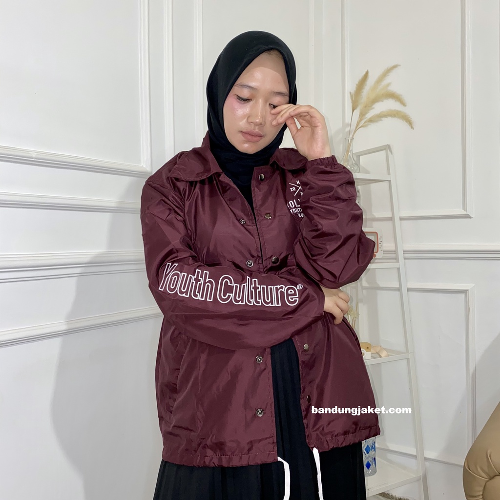 YOUTH CULTURE Coach Jacket holyrider BORDIR MAROON II Jaket Coach model winbacker