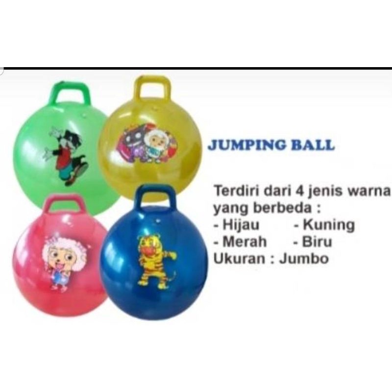 jumping ball mainan anak bola karet