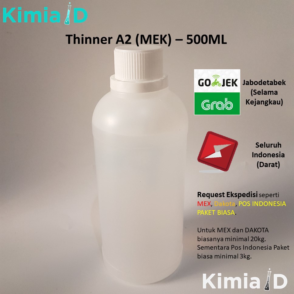 Thinner MEK - 500 ML - Thinner - Solvent - Thinner Cat - Thinner Epoxy Resin - Pengencer Resin