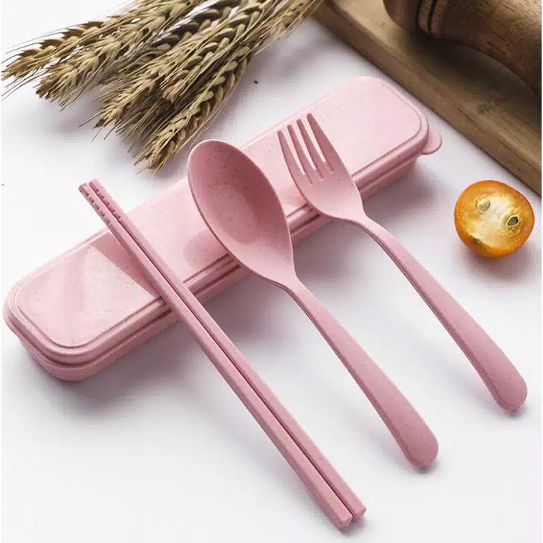 Alat Makan Sendok Garpu Sumpit Set Stainless Steel Sendok Set