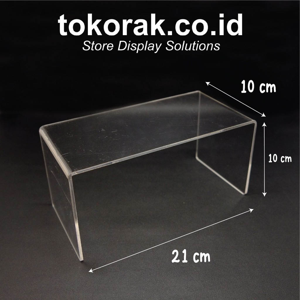 ACRYLIC BALOK AKRILIK MIKA T.10CM TEMPAT SEPATU DOMPET TAS SERBAGUNA