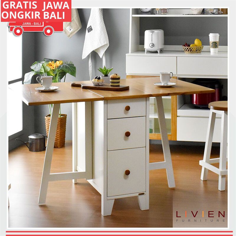 Meja Makan Transformer / Meja Kerja / Meja Lipat - LIVIEN FURNITURE