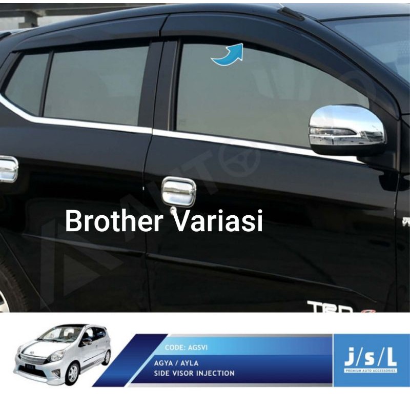 Toyota Agya Talang Air/Side Visor Injection/Aksesoris Agya