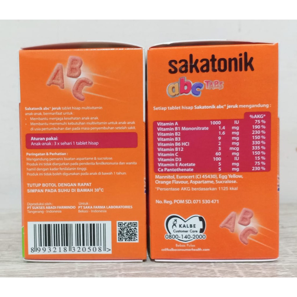 SAKATONIK ABC TABLET HISAP 30 TABLET