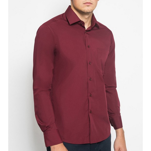 Kemeja ALISAN Polos Lengan Panjang Regular Fit ( MERAH , MAROON , FANTA 2 )