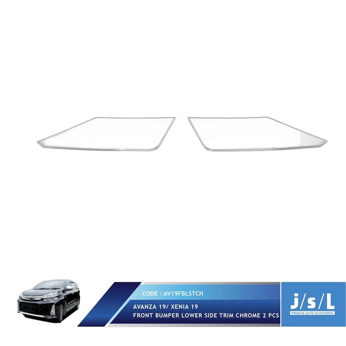 JSL Lis Bumper Bawah 2PCS Avanza Xenia 2019 Front Bumper Lower Chrome