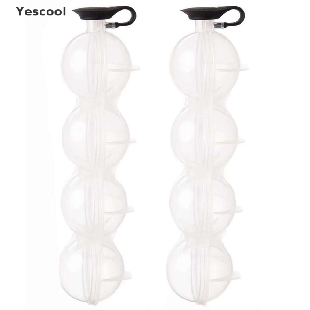 Yescool Cetakan Es Batu 4 Lubang Bahan Silikon Flexible Untuk Whiskeycocktail DIY