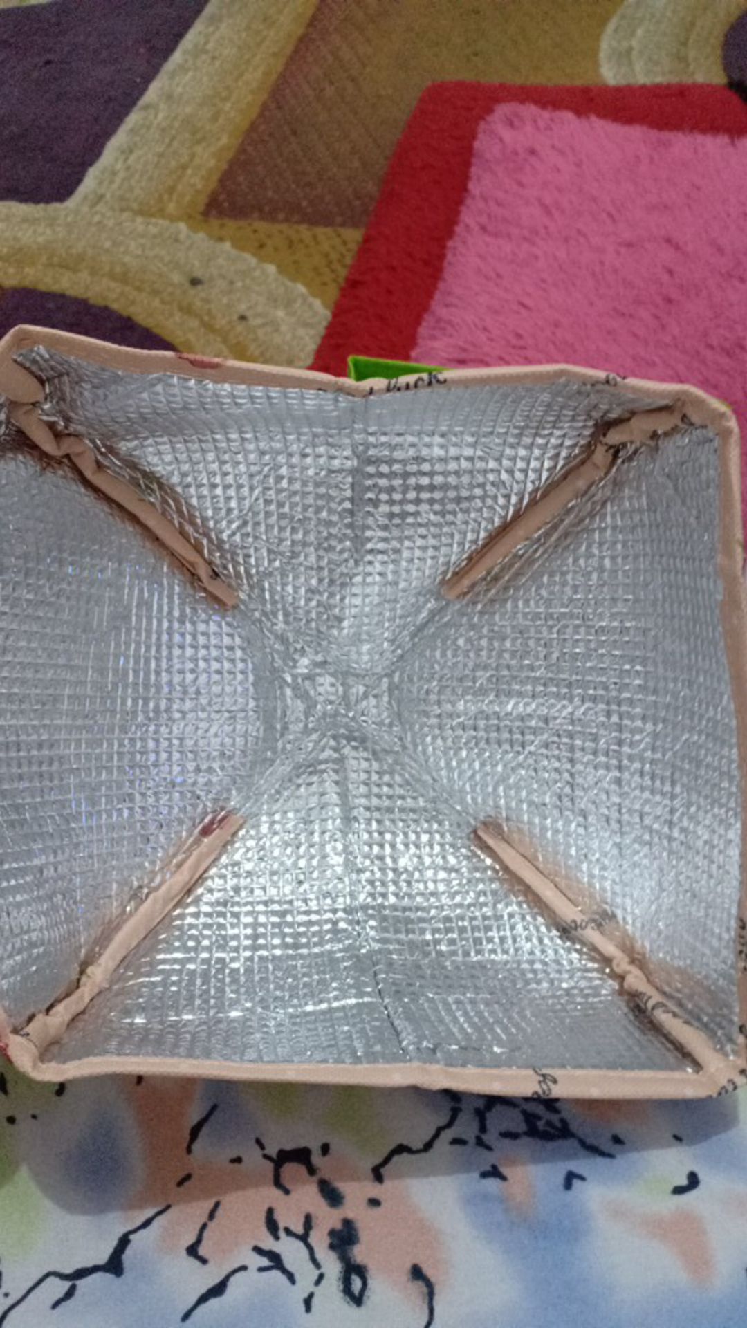 Plazashop♨ Cod Ts188 Tutup Tudung Saji Lipat Kecil Penutup Penahan Panas Makanan Alumunium Foil