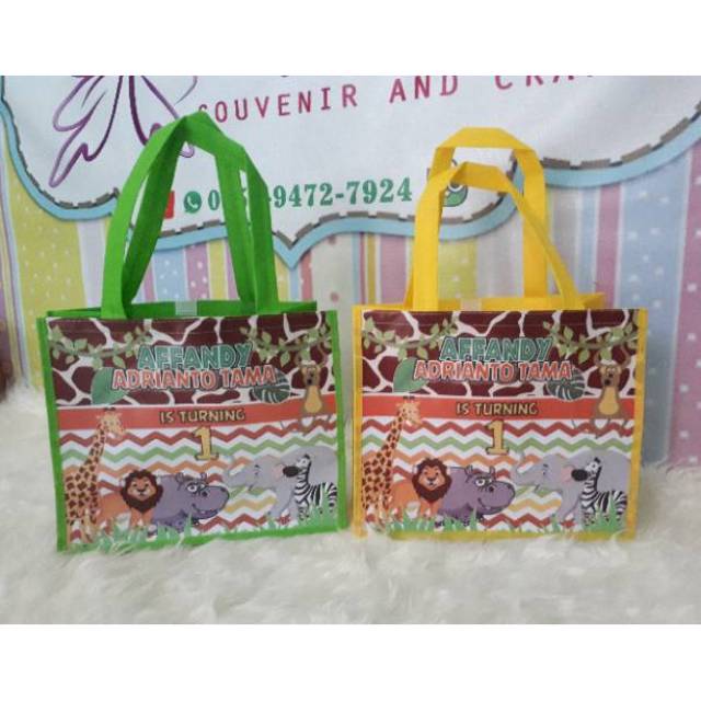 

Goodiebag/tas ultah/souvenir tema animals