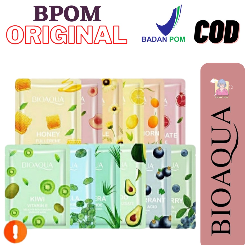 (BPOM) BIOAQUA SHEET MASK,SHEET MASK BIOAQUA BPOM,BIOAQUA ORIGINAL,SHEET MASK BIOQUA,BIOQUA SHEET MA