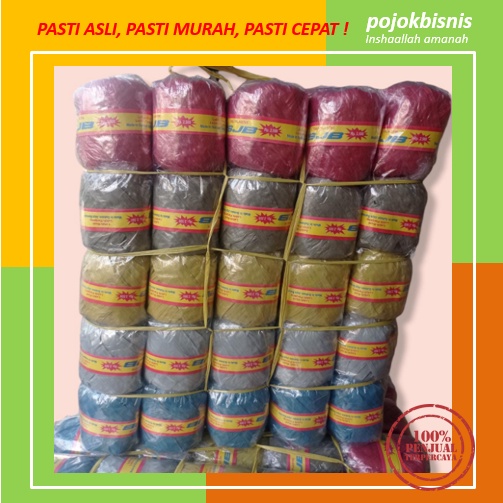 TALI RAFIA / TALI PLASTIK / TALI WARNA WARNI UKURAN SEDANG 1 ROLL