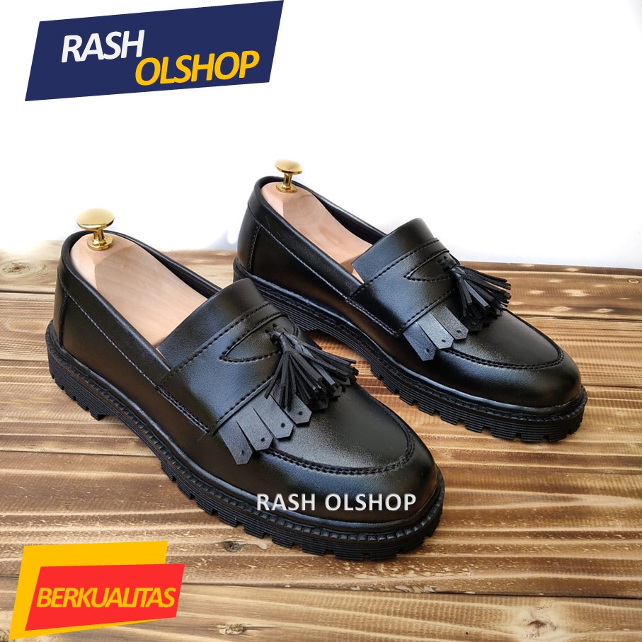 Sepatu Loafer Pria Terbaru Penny Loafers Indian Slip On Hitam